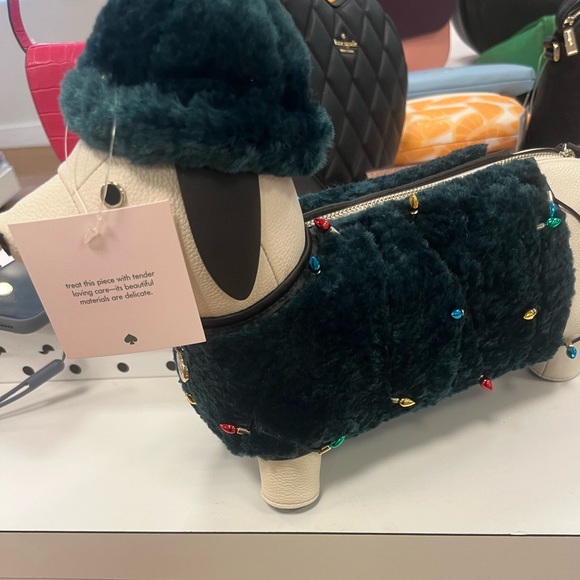 ♠️New Kate Spade Holiday Claude Dachshund Dog Crossbody Bag - Picture 4 of 8